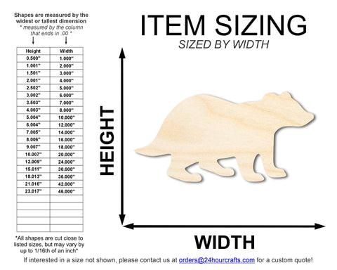 Unfinished Wood Badger Shape | DIY Wildlife Craft Cutout | Up to 36"