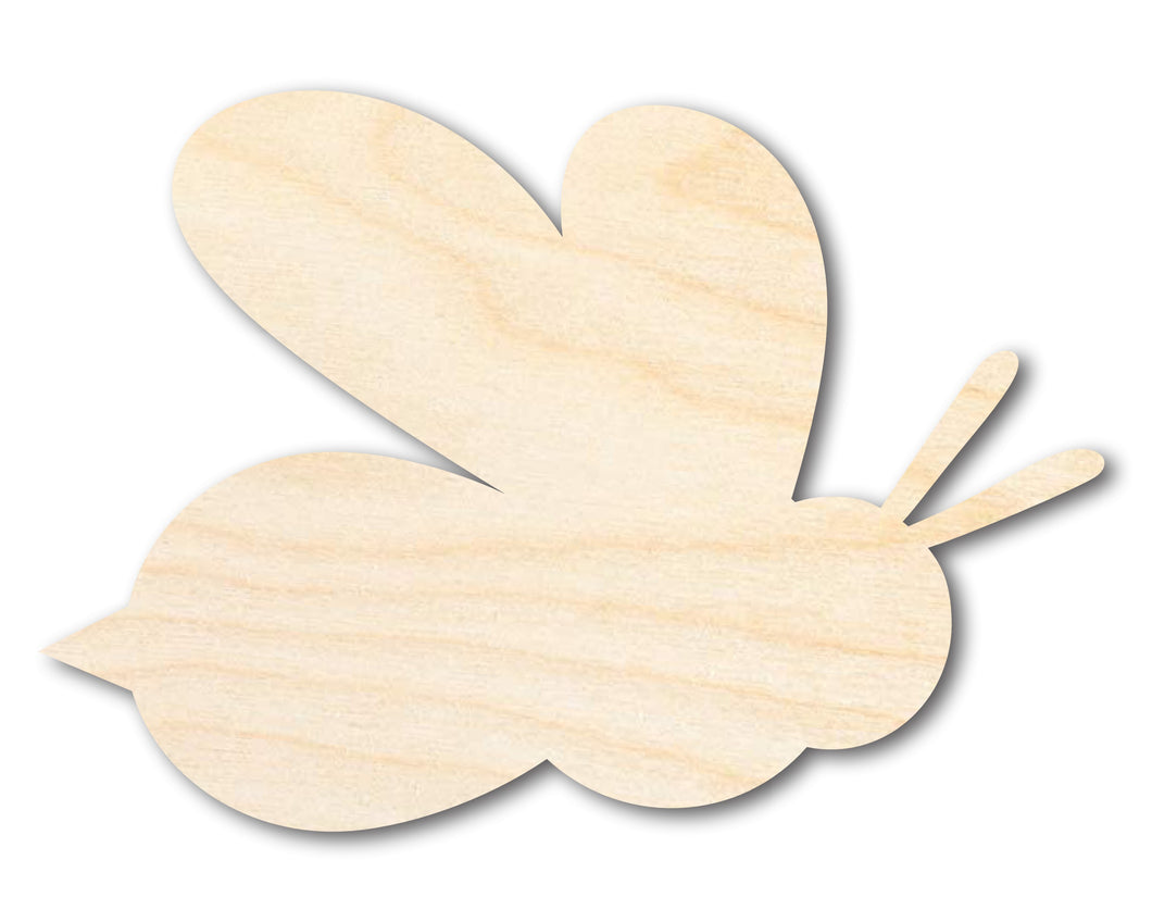 Unfinished Wood Bee Shape | Insect | Animal | Wildlife | Craft Cutout | up to 24