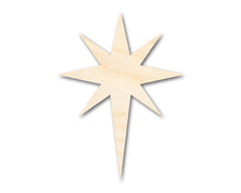 Load image into Gallery viewer, Unfinished Wood Bethlehem Star Shape | DIY Christmas Craft Cutout | Up to 36&quot;
