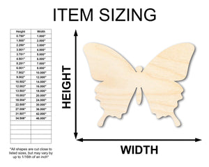 Unfinished Wood Butterfly | Insect | Animal | Wildlife | Craft Cutout | up to 24" DIY