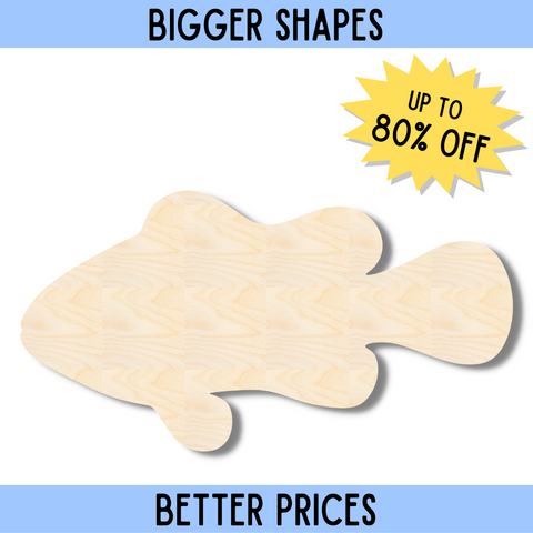 Bigger Better | Unfinished Wood Clownfish Shape | DIY Craft Cutout |