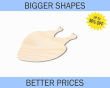 Load image into Gallery viewer, Bigger Better | Unfinished Wood Cooked Turkey Shape |  DIY Craft Cutout
