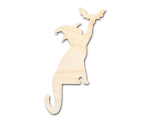 Unfinished Wood Cat and Bat Shape | Halloween | Craft Cutout | up to 36" DIY