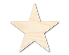 Load image into Gallery viewer, Unfinished Wood Star Shape | DIY Celestial Craft Cutout | Up to 36&quot;
