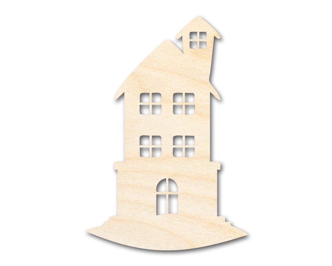 Unfinished Wood Tall House Shape | Craft Cutout | up to 36