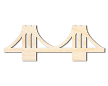Load image into Gallery viewer, Unfinished Wood Bridge Shape | Landmark | Craft Cutout | up to 36&quot; DIY

