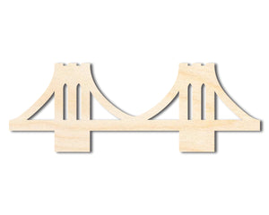 Unfinished Wood Bridge Shape | Landmark | Craft Cutout | up to 36" DIY
