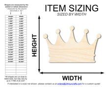 Load image into Gallery viewer, Unfinished Wood Crown Shape | Medieval Pirates | DIY Craft Cutout | up to 46&quot;
