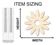 Load image into Gallery viewer, Unfinished Wood Daisy Shape | Flower | Craft Cutout | up to 24&quot; DIY
