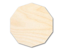 Load image into Gallery viewer, Unfinished Wood Decagon Shape | DIY Craft Cutout | Up to 36&quot;
