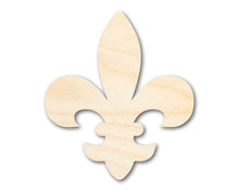 Load image into Gallery viewer, Unfinished Wood Fleur di Lis Shape | Saint&#39;s Football | France | DIY Craft Cutout | up to 46&quot;
