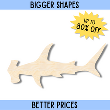 Load image into Gallery viewer, Bigger Better | Unfinished Wood Hammerhead Shape | DIY Craft Cutout |
