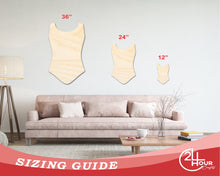 Load image into Gallery viewer, Unfinished Wood Swimsuit Shape | Craft Cutout | up to 36&quot; DIY
