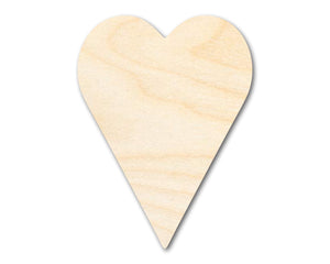 Unfinished Wood Tall Classic Heart Shape| Valentine's Day | Wedding | DIY Craft Cutout | Up to 46"