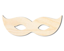 Load image into Gallery viewer, Unfinished Wood Mardi Gras Mask Shape | New Orleans | DIY Craft Cutout | up to 46&quot; DIY
