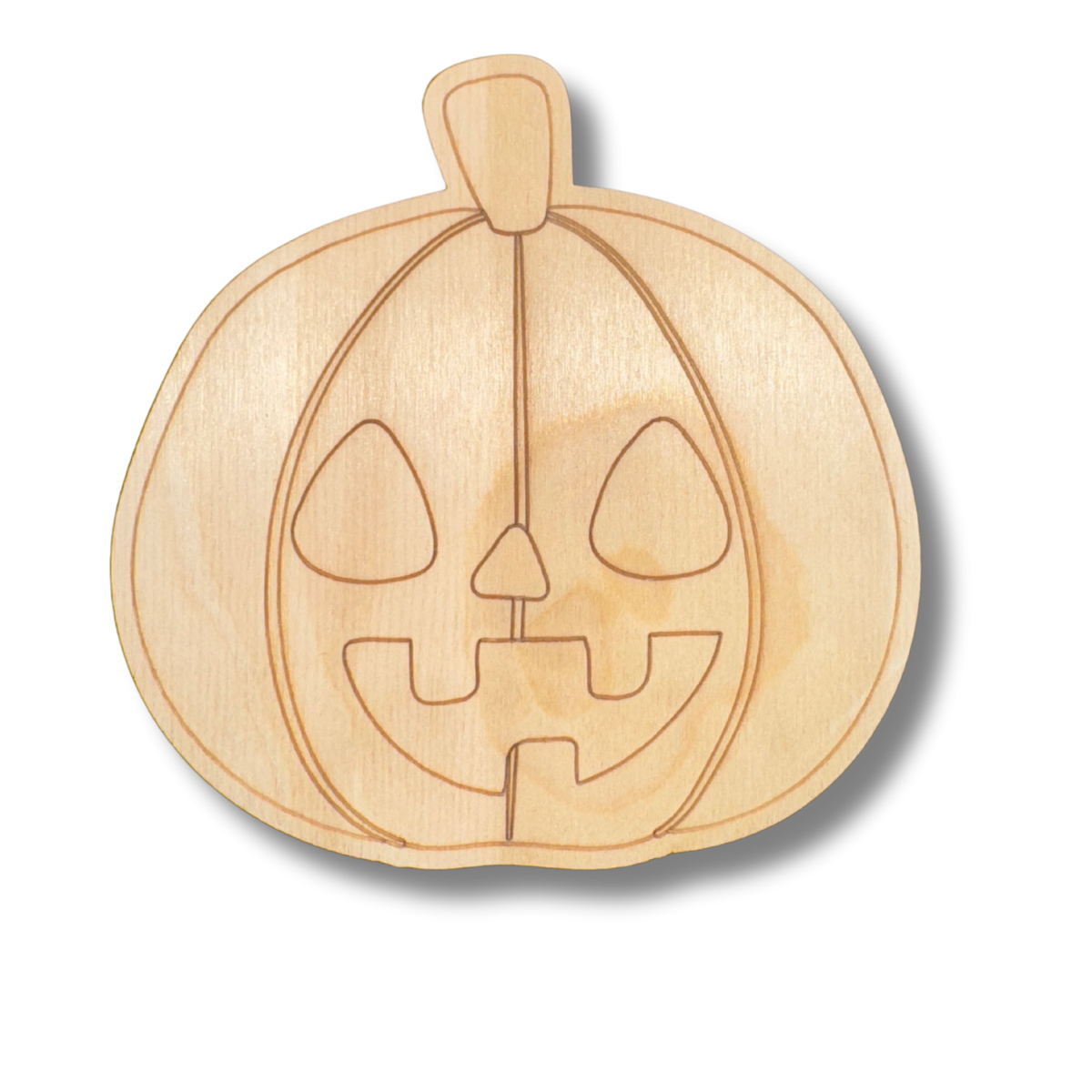 Unfinished Wood Etched Jack o' Lantern Shape | Paint By Line Crafts ...