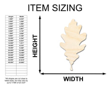Load image into Gallery viewer, Unfinished Wood Oak Leaf Shape - Fall - Craft - up to 24&quot; DIY
