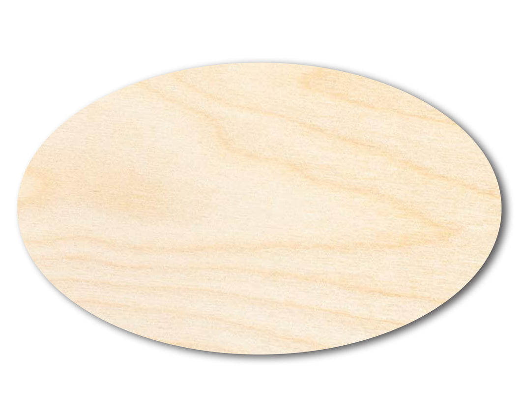 Unfinished Wood Oval Shape - Craft - up to 24
