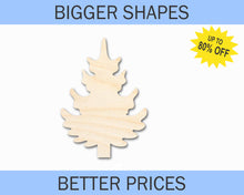 Load image into Gallery viewer, Bigger Better | Unfinished Wood Pine Tree Shape |  DIY Craft Cutout
