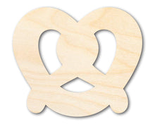 Load image into Gallery viewer, Unfinished Wood Pretzel Shape | Food | Craft Cutout | up to 24&quot; DIY
