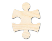 Load image into Gallery viewer, Unfinished Wood Interlocking Puzzle Shape | Autism Awareness | Craft Cutout | up to 46&quot; DIY
