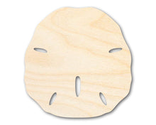 Load image into Gallery viewer, Bigger Better | Unfinished Wood Sand Dollar Shape | DIY Craft Cutout |
