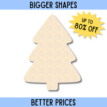 Load image into Gallery viewer, Bigger Better | Unfinished Wood Simple Christmas Tree Shape |  DIY Craft Cutout
