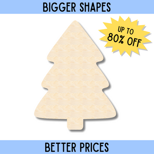 Bigger Better | Unfinished Wood Simple Christmas Tree Shape |  DIY Craft Cutout