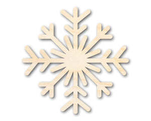 Unfinished Wood Snowflake Shape | Winter Decor | DIY Craft Cutout | up to 24" DIY
