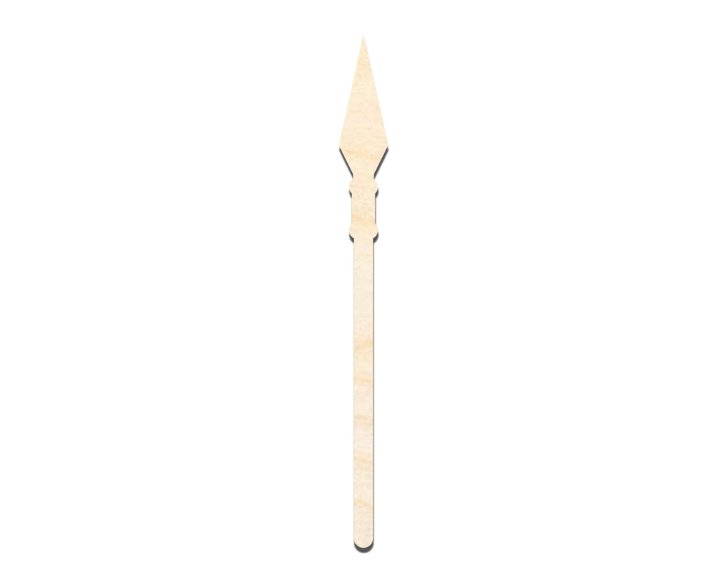 Unfinished Wood Spear Silhouette - up to 36