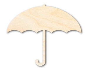 Unfinished Wood Umbrella Shape | Spring Rain | DIY Craft Cutout | up to 46"