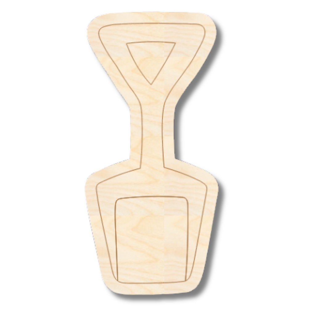 Unfinished Wood Etched Pale Shape | Paint By Line Crafts | up to 30