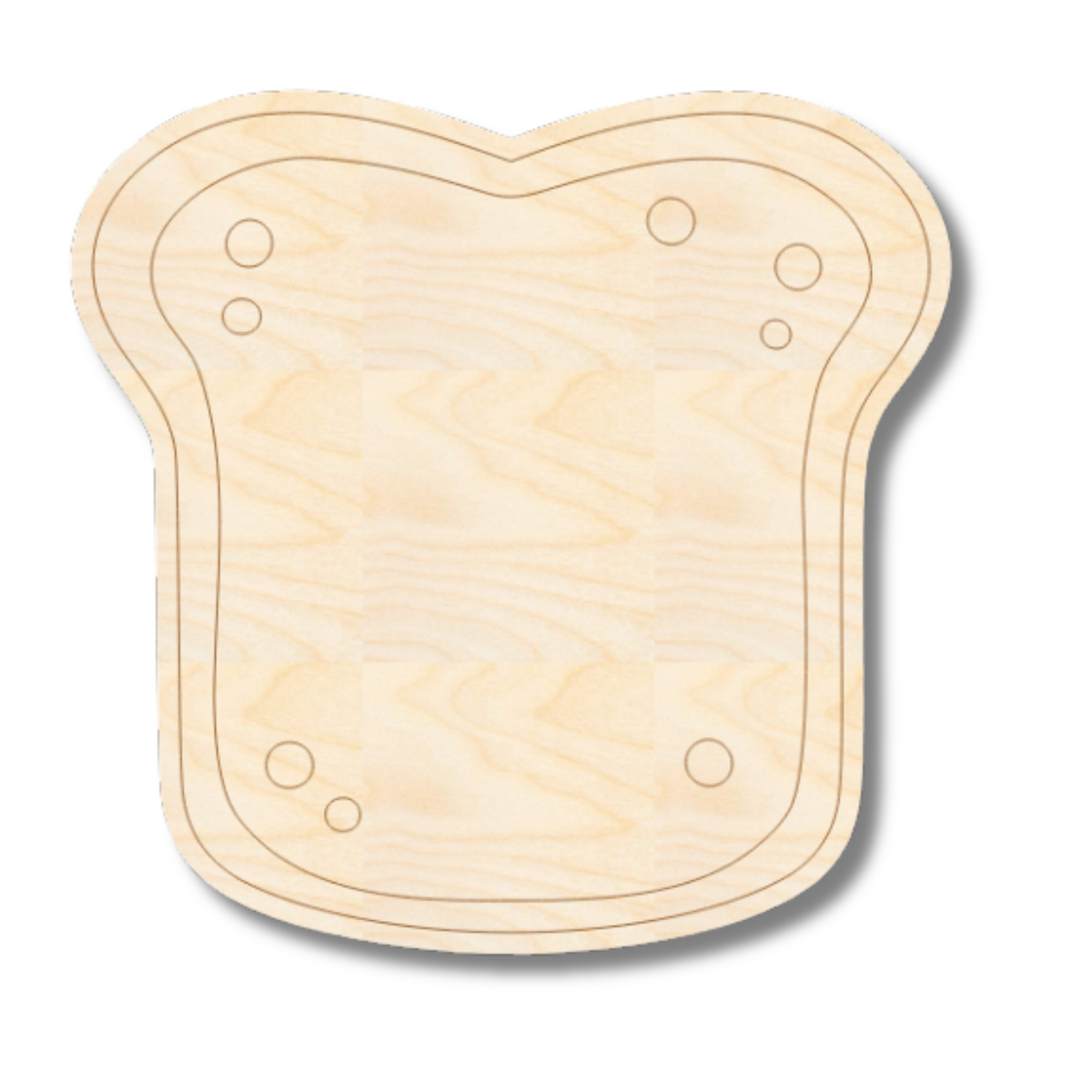 Unfinished Wood Etched Toast Shape | Paint By Line Crafts | up to 30 ...