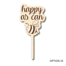 Load image into Gallery viewer, Unfinished Wood Funny Plant Stakes | 24 Options | 5&quot; Tall | 1/8&quot; Wood | Wood Craft Cutout
