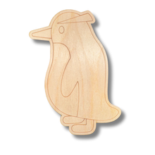 Load image into Gallery viewer, Unfinished Wood Etched Penguin Shape | Paint By Line Crafts | up to 30&quot; DIY

