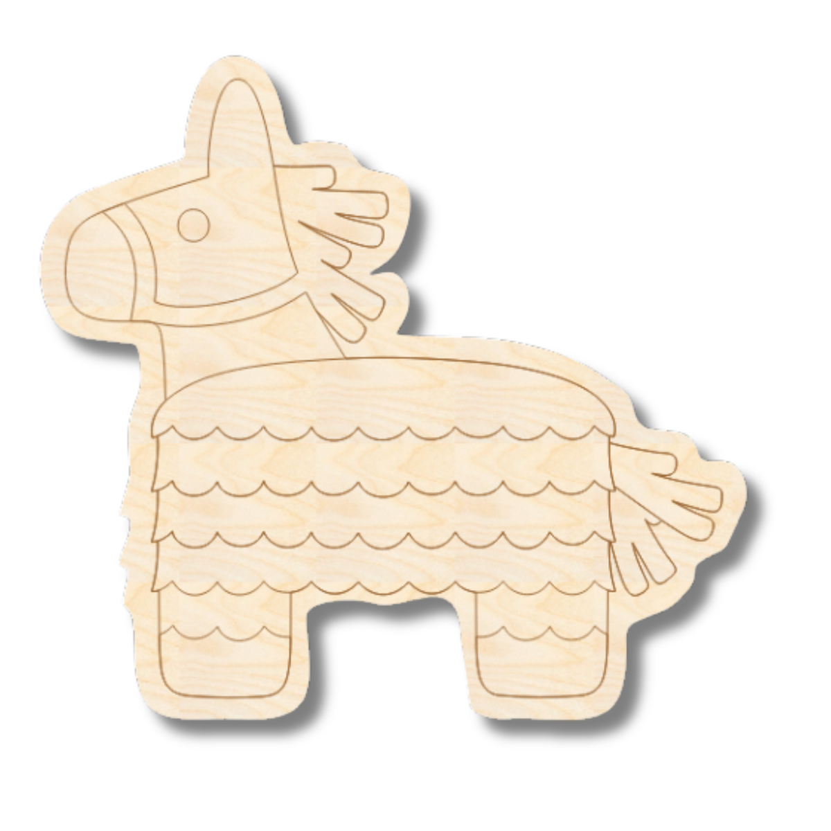 Unfinished Wood Etched Piñata Shape | Paint By Line Crafts | up to 30 ...