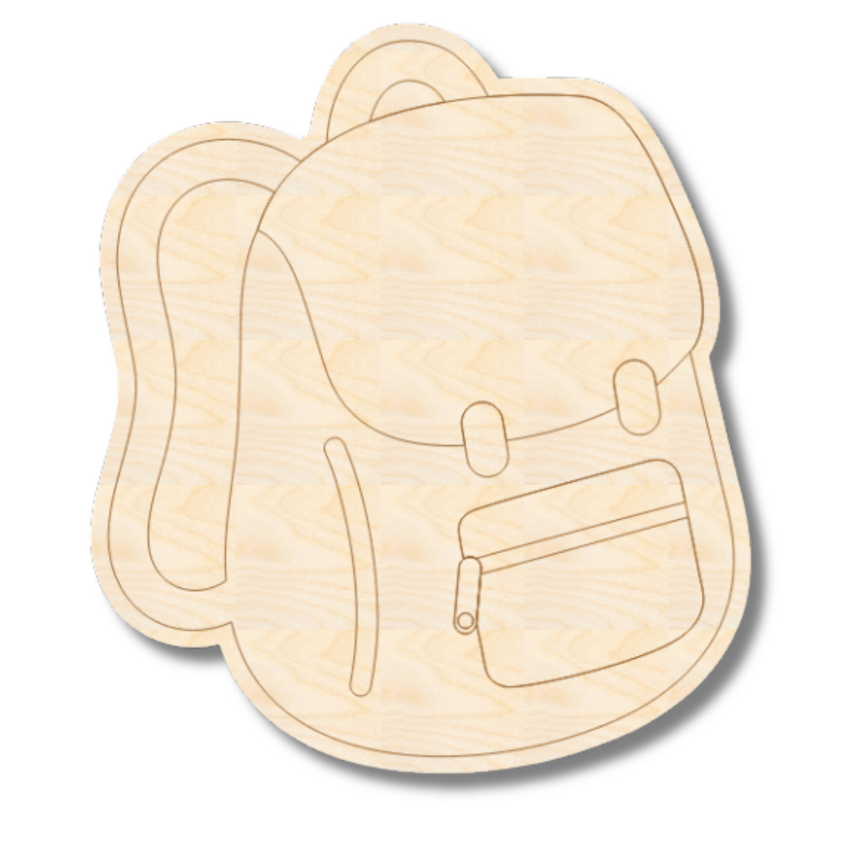 Unfinished Wood Etched Book Bag Shape | Paint By Line Crafts | up to 3 ...