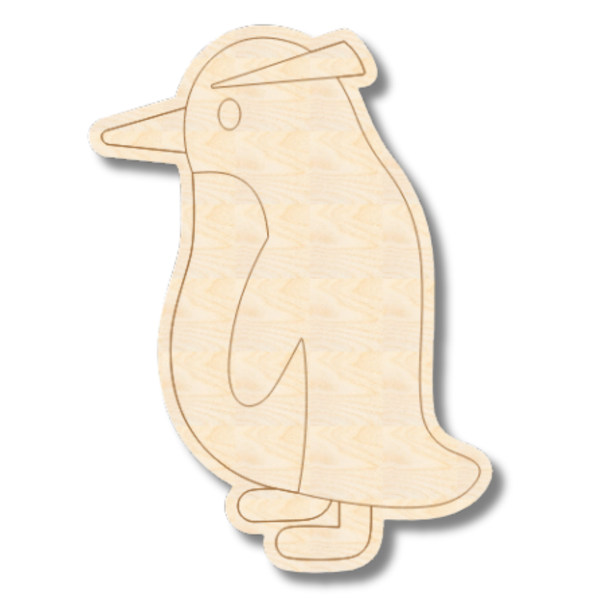 Unfinished Wood Etched Penguin Shape | Paint By Line Crafts | up to 30 ...