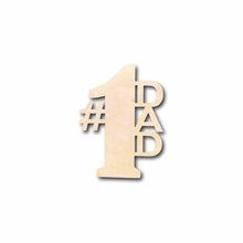 Load image into Gallery viewer, Test of #1 Dad Unfinished Wood Cutout DIY handmade Craft
