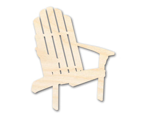 Unfinished Wood Adirondack Chair Shape | Summer | Beach | Craft Cutout | up to 36" DIY
