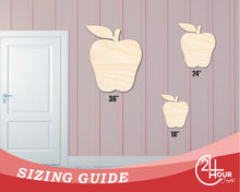 Load image into Gallery viewer, Bigger Better | Unfinished Wood Red Delicious Apple Shape |  DIY Craft Cutout
