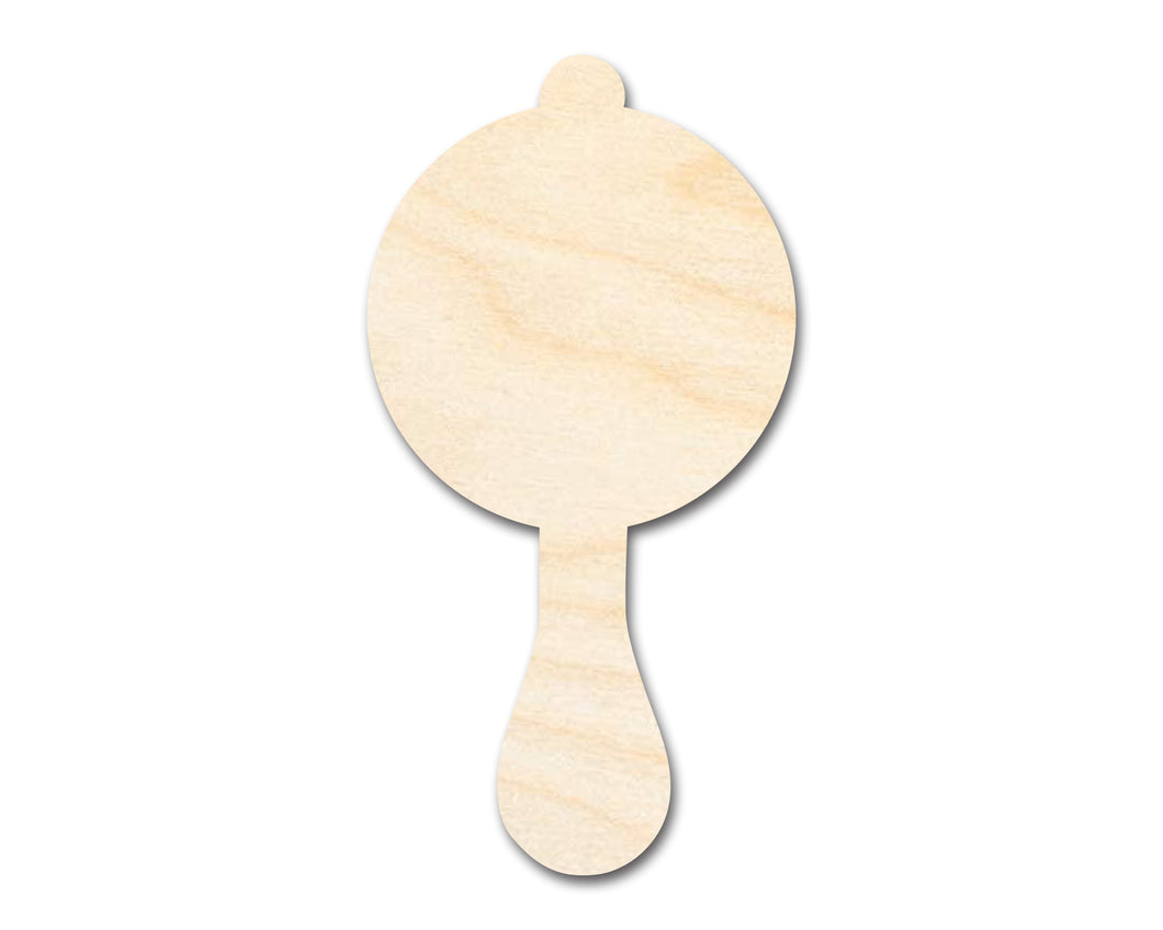 Bigger Better | Unfinished Wood Baby Rattle Silhouette |  DIY Craft Cutout