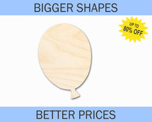 Load image into Gallery viewer, Bigger Better | Unfinished Wood Balloon Silhouette |  DIY Craft Cutout
