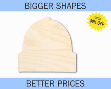 Load image into Gallery viewer, Bigger Better | Unfinished Wood Beanie Hat Silhouette |  DIY Craft Cutout
