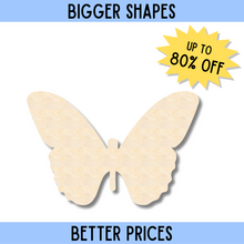 Load image into Gallery viewer, Bigger Better | Unfinished Wood Butterfly Silhouette |  DIY Craft Cutout
