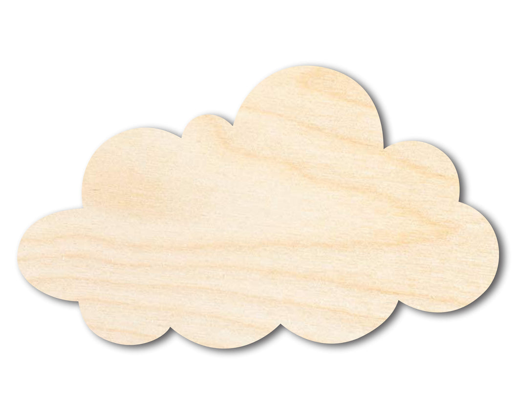 Unfinished Wood Cloud Silhouette - Craft- up to 24
