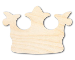 Unfinished Wood Crown Shape | Royalty King Queen | DIY Craft Cutout | up to 46" DIY