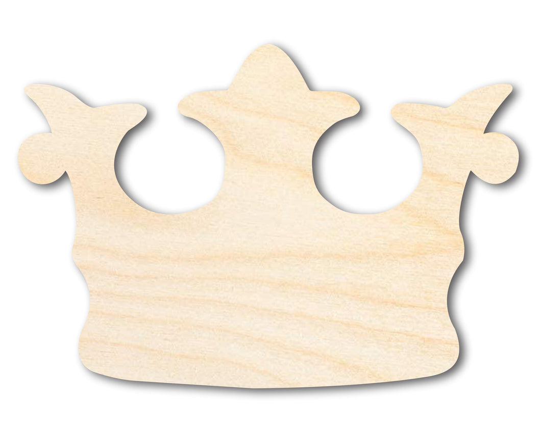 Unfinished Wood Crown Shape | Royalty King Queen | DIY Craft Cutout | up to 46