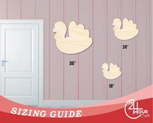 Load image into Gallery viewer, Bigger Better | Unfinished Wood Cute Turkey Silhouette |  DIY Craft Cutout
