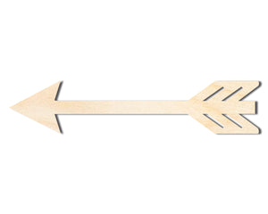 Unfinished Wood Decorative Arrow Shape | Craft Cutout | up to 24" DIY